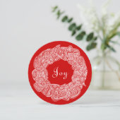 ホワイトクリスマスリース シーズンカード (スタンド正面)