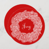 ホワイトクリスマスリース シーズンカード (正面/裏面)