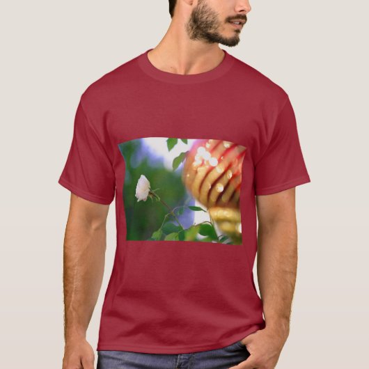 ホワイトクリスマスローズ Tシャツ (正面)