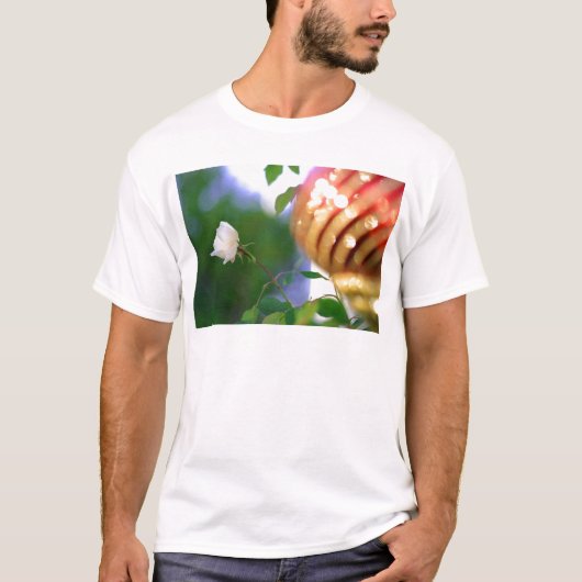 ホワイトクリスマスローズ Tシャツ (正面)