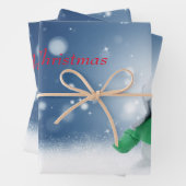 ホワイトクリスマス引用文レッド文字 ラッピングペーパーシート (インサイチュ)