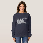 ホワイトクリスマス抽象芸術アートへ衣服 スウェットシャツ (正面フル)