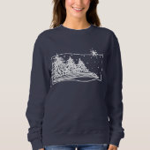 ホワイトクリスマス抽象芸術アートへ衣服 スウェットシャツ (正面)