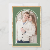 ホワイトクリスマス暖炉の写真 ブライダルシャワー 招待状 (裏面)