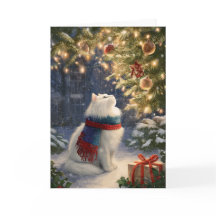 ホワイトクリスマス猫