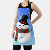 ホワイトクリスマス雪だるま エプロン (インサイチュ)