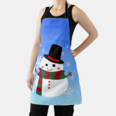 ホワイトクリスマス雪だるま エプロン (インサイチュ)