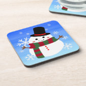 ホワイトクリスマス雪だるま コースター (左側)