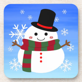 ホワイトクリスマス雪だるま コースター