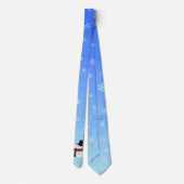 ホワイトクリスマス雪だるま ネクタイ (裏面)