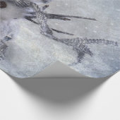 ホワイトクリスマス雪だるま ラッピングペーパー (角)