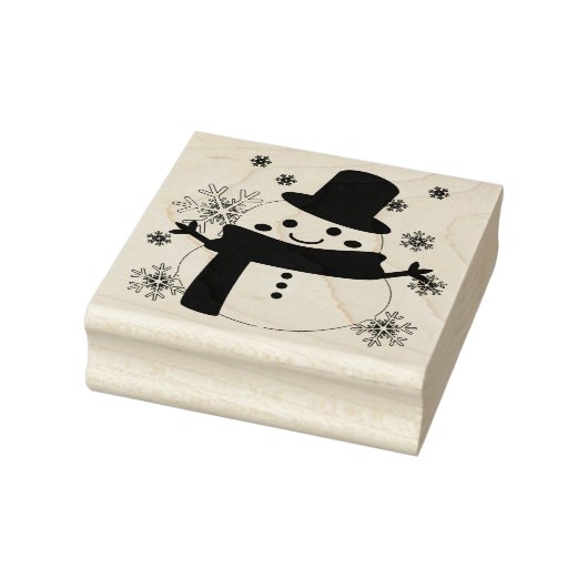 ホワイトクリスマス雪だるま ラバースタンプ (スタンプ)