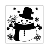 ホワイトクリスマス雪だるま ラバースタンプ (インプリント)