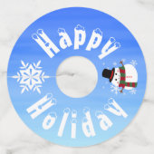 ホワイトクリスマス雪だるま ワイングラスタグ (裏面)