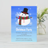 ホワイトクリスマス雪だるま 招待状 (スタンド正面)