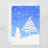 ホワイトクリスマス雪だるま 招待状 (裏面)