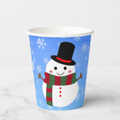 ホワイトクリスマス雪だるま 紙コップ (裏面)