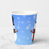 ホワイトクリスマス雪だるま 紙コップ (左)