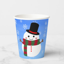 ホワイトクリスマス雪だるま 紙コップ