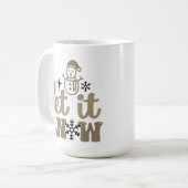 ホワイトクリスマス雪降れ コーヒーマグカップ (正面左)