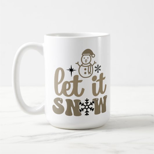 ホワイトクリスマス雪降れ コーヒーマグカップ (左)