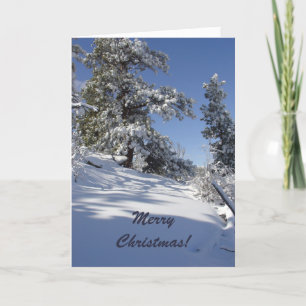 ホワイトクリスマス風光明媚な写真カード シーズンカード