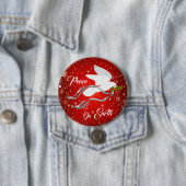 ホワイトクリスマス鳩ボタン 缶バッジ (インサイチュ)