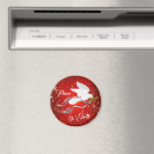 ホワイトクリスマス鳩マグネット マグネット (インサイチュ (食洗機))