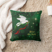 ホワイトクリスマス鳩 クッション (ブランケット)