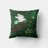 ホワイトクリスマス鳩 クッション (裏面)