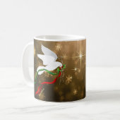 ホワイトクリスマス鳩 コーヒーマグカップ (正面左)