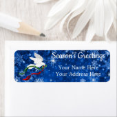 ホワイトクリスマス鳩 ラベル (インサイチュ)