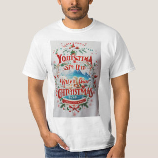 ホワイトクリスマス3DシネマテーマTシャツサーフェス Tシャツ