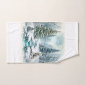 ホワイトクリスマス アークティックフォックス ハンドタオル (ハンドタオル)