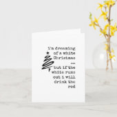 ホワイトクリスマス、ワインラバー、クリスマスカード カード (黄色い花)