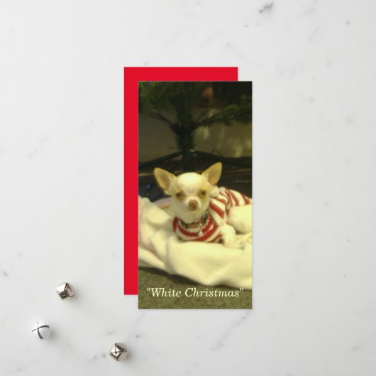 「ホワイトクリスマス」封筒の有無を問わないフォトカード シーズンカード (正面/裏面インサイチュ)