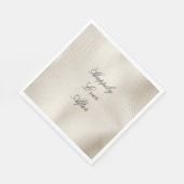 ホワイトクリフェイクームレザー結婚ズ スタンダードランチョンナプキン (角)
