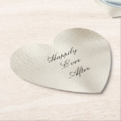 ホワイトクリフェイクームレザー結婚ズ ペーパーコースター (アングル)