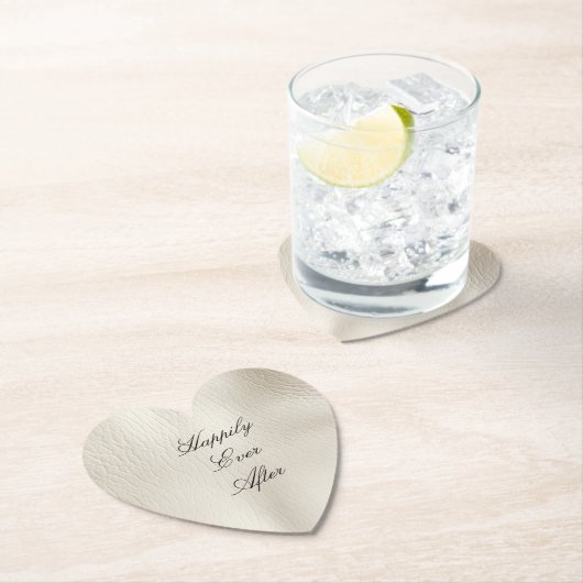 ホワイトクリフェイクームレザー結婚ズ ペーパーコースター (インサイチュ)