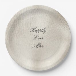 ホワイトクリフェイクームレザー結婚ズ ペーパープレート