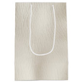 ホワイトクリフェイクームレザー結婚ズ ミディアムペーパーバッグ (裏面)