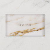 ホワイトクリーミーフォキージャセピア金ゴールドグレーマーブルビップ 名刺 (正面)
