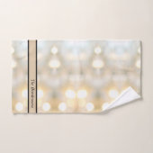 ホワイトクリームオフエレガントホワイトライトシックモダン バスタオルセット (ハンドタオル)