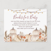 ホワイトクリームカボチャのフローラブックベビー インビテーションポストカード (正面)