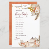 ホワイトクリームカボチャ祈りの言葉ベビーサイン (正面/裏面)