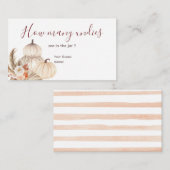 ホワイトクリームカボチャ素朴フローラウンディ数 エンクロージャーカード (正面/裏面)