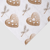 ホワイトクリームハートジンジャーブレッドクッキークリスマス 薄葉紙 (詳細)