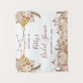 ホワイトクリームパンプキン ブライダルシャワー サイン タペストリー (正面)