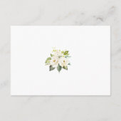 ホワイトクリームフラワーズ結婚金ゴールド宿泊施設 エンクロージャーカード (裏面)