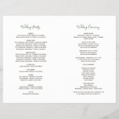 ホワイトクリームフラワーズ〔雄ジカの〕枝角結婚式 プログラム チラシ (裏面)